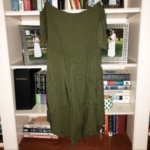 [Forever 21] Olive off the shoulder dress